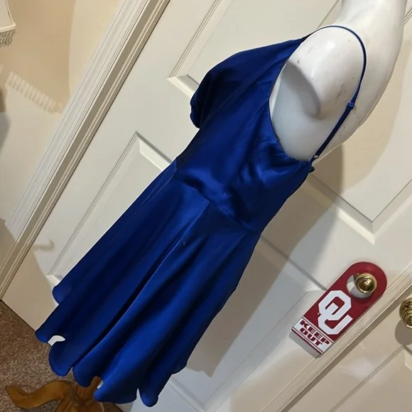 B Darlin Cobalt Blue Dress. Size 13/14 - Picture 3 of 10